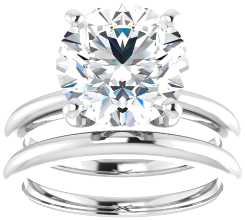 Sužadėtuvių Žiedas „Solitaire“ 950 Platinos Round 10mm (8)