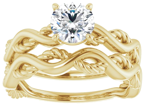 Sužadėtuvių Žiedas „Infinity-Inspired“ 585 Geltonojo Aukso Round 6mm (8)