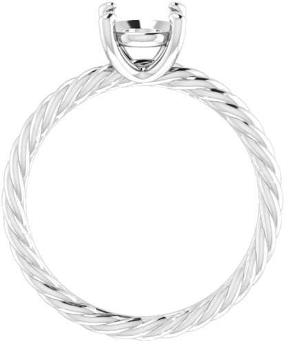 Sužadėtuvių Žiedas „Solitaire“ 585 Baltojo Aukso Oval 8mm x 6mm (2)