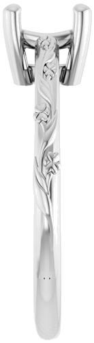 Sužadėtuvių Žiedas „Solitaire“ 585 Baltojo Aukso Cushion 6mm (4)