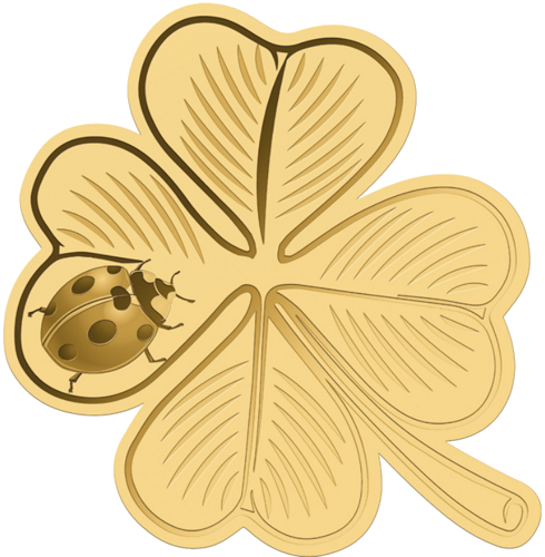 1/1000 oz Lucky Clover 3000 франка Чад златна монета (2)