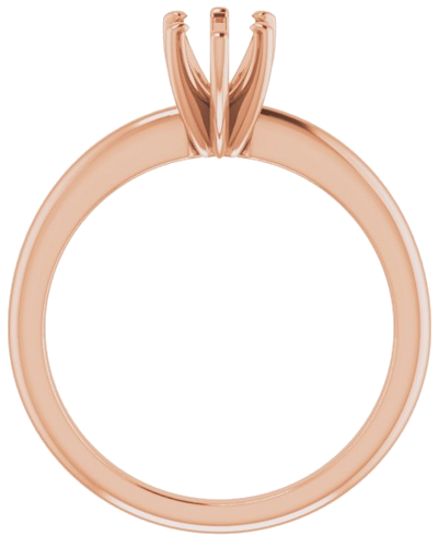 14K Rose  8x5 mm Pear Solitaire Engagement Ring Mounting (2)