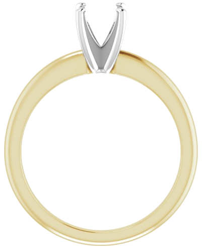 Sužadėtuvių Žiedas „Solitaire“ 585 Baltojo Ir Geltonojo Aukso Square 4.5mm (2)