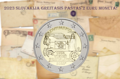 2023 Slovakija Greitasis paštas 2 eurų moneta (2)