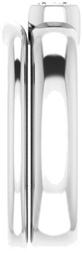 14K White 4.8 mm Round Half Bezel Solitaire Engagement Ring Mounting (9)