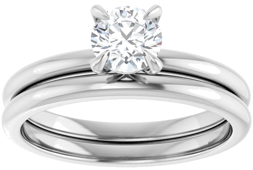 Platinum  5.2 mm Round Solitaire Engagement Ring Mounting (8)