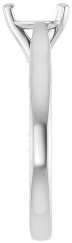 14K White 6x6 mm Heart Engagement Ring Mounting (4)