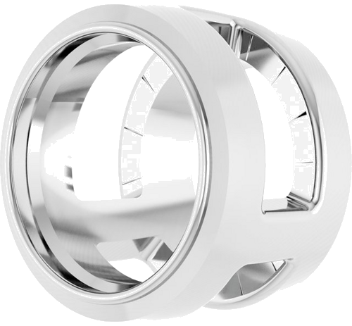 Pakabukas „Round Bezel-Set Slide“ 750 Baltojo Aukso Round 5.2mm (2)