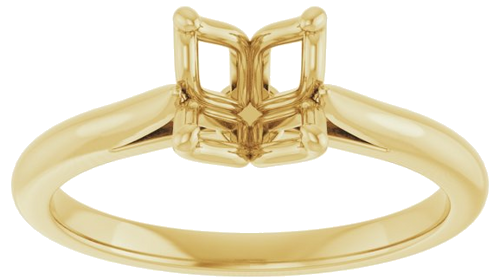 Sužadėtuvių Žiedas „Solitaire“ 585 Geltonojo Aukso Round 6.5mm (3)