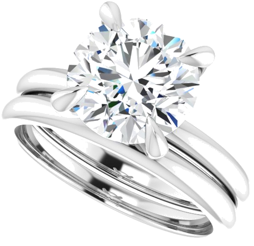 Platinum  9 mm Round Solitaire Engagement Ring Mounting (10)