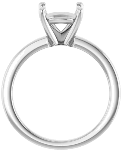 14K White 9 mm Round Solitaire Engagement Ring Mounting (2)