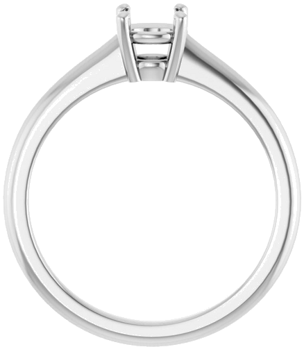 14K White 5.2 mm Round Solitaire Engagement Ring Mounting (2)