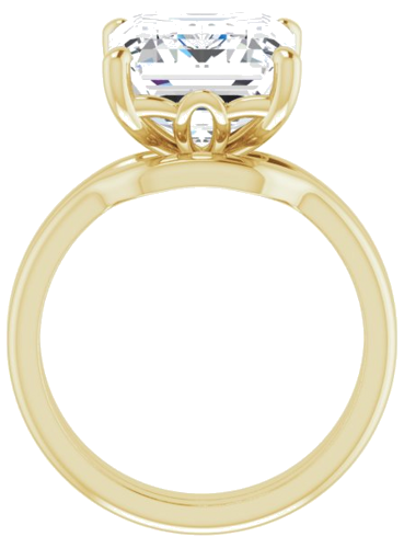 Sužadėtuvių Žiedas „Solitaire“ 417 Geltonojo Aukso Emerald 12mm x 10mm (7)