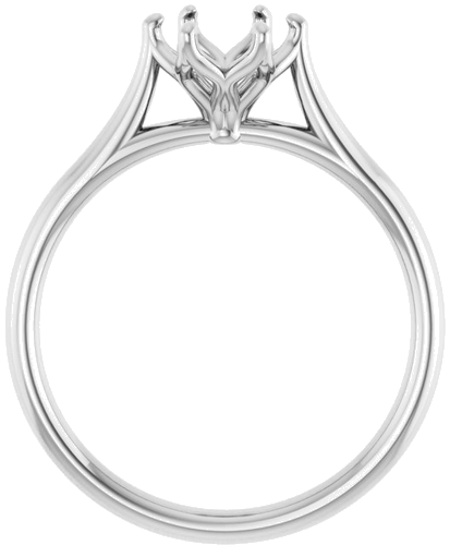 Platinum 6.5 mm Round Engagement Ring Mounting (2)