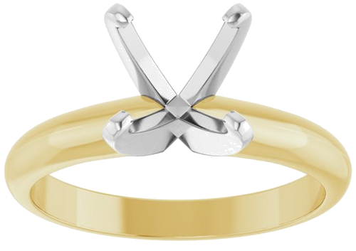 Sužadėtuvių Žiedas „Light Solitaire“ 585 Baltojo Ir Geltonojo Aukso Square 6mm (3)