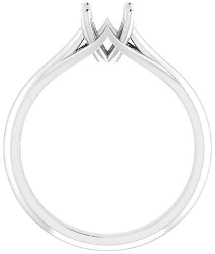 Sužadėtuvių Žiedas „Solitaire“ 585 Baltojo Aukso Round 5.5mm (2)