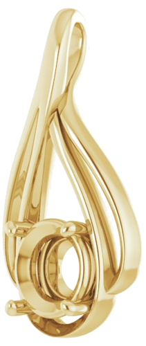 Pakabukas „Solitaire“ 585 Geltonojo Aukso Round 8mm (2)