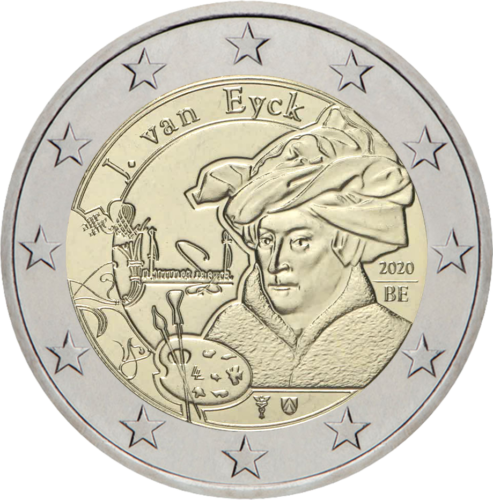 2020 Belgium Jan van Eyck 2 euro BU coin (2)