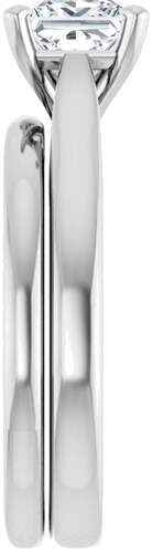 14K White 5.5 mm Square Engagement Ring Mounting (9)