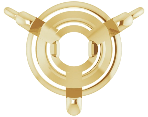 Pakabukas „Round 3-Prong“ 585 Geltonojo Aukso Round 6.5mm (1)