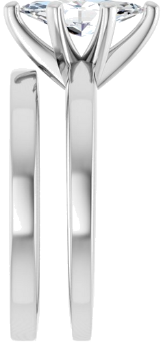 10K White 10x5 mm Marquise Solitaire Engagement Ring Mounting (9)