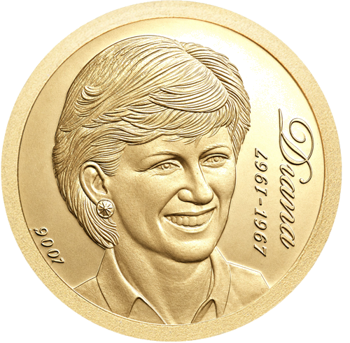 1/25 oz Princess Diana 2007 Cook Islands 10 Dollars Gold Coin (1)