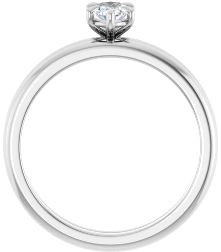 Sužadėtuvių Žiedas „Solitaire“ 585 Baltojo Aukso Oval 6mm x 4mm (7)