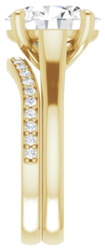 Sužadėtuvių Žiedas „Solitaire“ 585 Geltonojo Aukso Oval 11mm x 9mm (9)