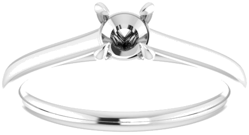 Sužadėtuvių Žiedas „Solitaire“ 585 Baltojo Aukso Round 4.4mm (3)