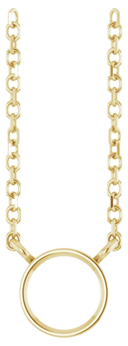 Pakabukas „Bezel-Set Solitaire“ 585 Geltonojo Aukso Round 5mm (1)