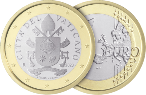 2023 Vatican Francis Coat of Arms 50 cent coin on BU card (3)