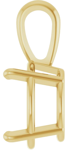 14K Yellow 10.5 mm Round 4-Prong Pendant Mounting (3)