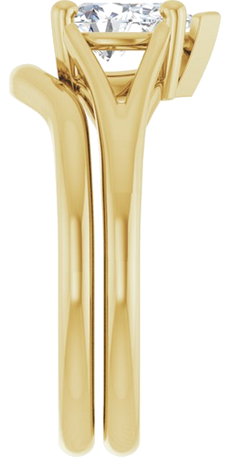 Sužadėtuvių Žiedas „Split Shank“ 585 Geltonojo Aukso Pear Shape 8mm x 6mm (9)