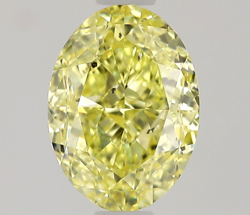1.0 carat Fancy Yellow-SI2 Natūralus Oval Deimantas (1)