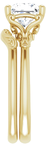 Sužadėtuvių Žiedas „Solitaire“ 585 Geltonojo Aukso Square 6mm (9)