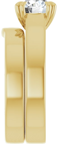 14K Yellow 7.4 mm Round Engagement Ring Mounting (9)