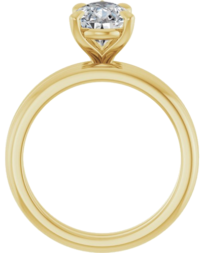 14K Yellow 10x7 mm Pear Solitaire Engagement Ring Mounting (7)