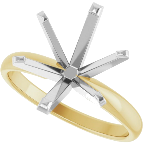 Sužadėtuvių Žiedas „Solitaire“ 585 Baltojo Ir Geltonojo Aukso Oval 12mm x 10mm (5)