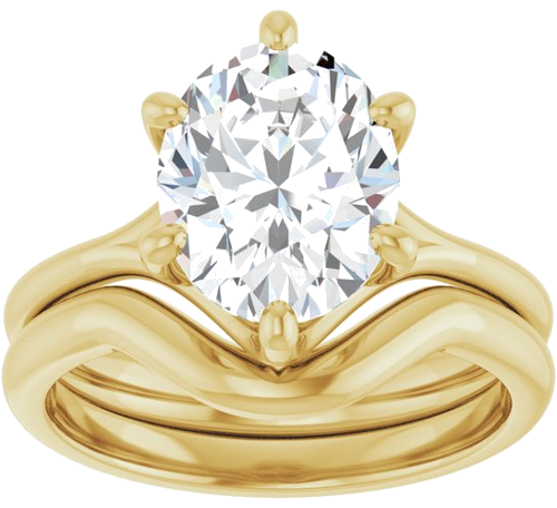 14K Yellow 10x8 mm Oval Engagement Ring Mounting (8)