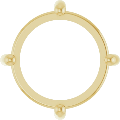 14K Yellow 9 mm Round Cabochon Pendant Mounting (1)