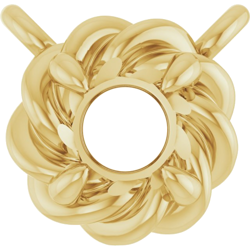 14K Yellow 3 mm Round Claw-Prong Rope Solitaire Necklace Center (1)