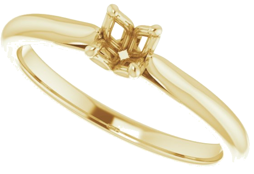 Sužadėtuvių Žiedas „Solitaire“ 585 Geltonojo Aukso Round 4.1mm (5)