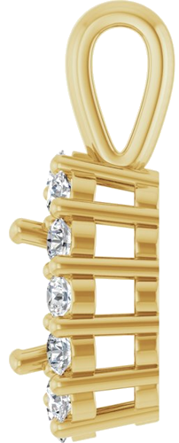 14K Yellow 6x4 mm Oval 1 5 CTW Natural Diamond Semi-Set Pendant (3)