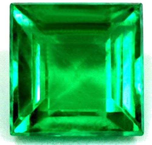 0.71 carat GREEN Square Smaragdas (1)