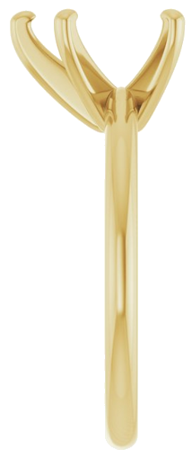 14K Yellow  10x7 mm Pear Solitaire Engagement Ring Mounting (4)