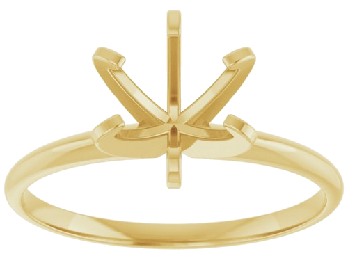 Sužadėtuvių Žiedas „Solitaire“ 585 Geltonojo Aukso Round 7.4mm (3)