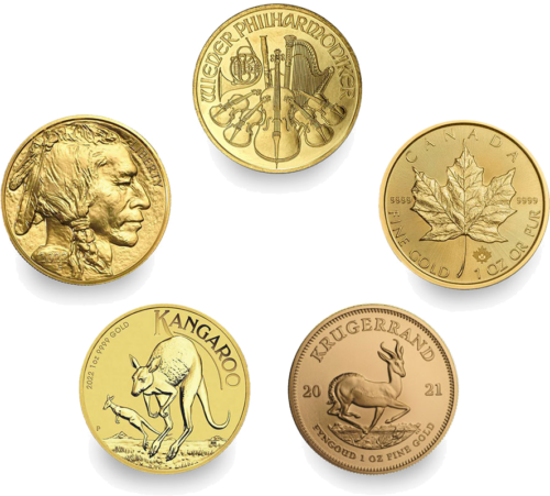 1 oz Krugerrand Dienvidāfrikas zelta monēta (Mix gads) (1)