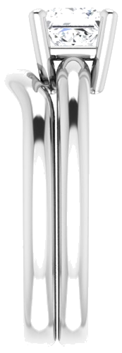 Sužadėtuvių Žiedas „Solitaire“ 585 Baltojo Aukso Square 5.5mm (9)