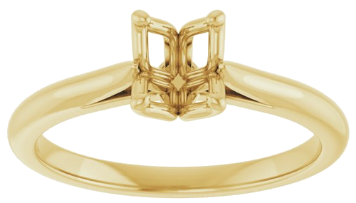 14K Yellow  7x5 mm Oval Solitaire Engagement Ring Mounting (3)