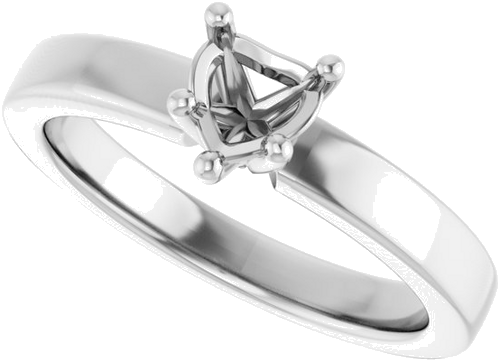 Sužadėtuvių Žiedas „Solitaire“ 417 Baltojo Aukso Heart Shape 5mm (3)